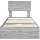  Krevet s od storage Siva Sonoma 100 x 200 cm Konstruirano drvo | shoptok.hr