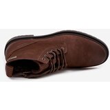 Big Star Suede Warm Ankle Boots For Men With Zipper Big Star OO174229 Brown | shoptok.hr