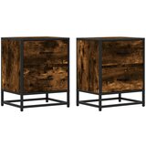 Maison Chic Dvo delni komplet Nočne omarice - Nočne mize dimljen hrast 40x31x50 cm inženirski les, (21688820) Cene