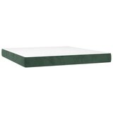  Krevet s oprugama i madracem tamnozeleni 160x200 cm baršunasti | shoptok.hr