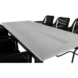 Venture Home Albany pravokutni vrtni blagovaonski stol 224 &amp;times; 90 cm, tamnosivi Slike