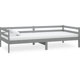  Dnevni ležaj s madracem 90 x 200 cm sivi od masivne borovine | Eponuda.ba