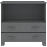  Komoda HAMAR tamnosiva 85 x 35 x 80 cm od masivne borovine | shoptok.hr