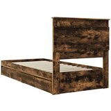  Okvir za krevet s ladicama Dimljeni hrast 100 x 200 cm | shoptok.hr