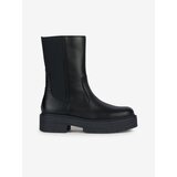 Geox Women's Black Leather Boots Spherica - Women Cene