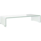 vidaXL Stalak za TV/Monitor Staklo Bijeli 60x25x11 cm | shoptok.hr