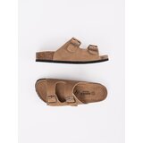 GOODIN Women's leather flip-flops brown | Shoptok.si