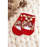 Aura.via Women's Christmas Socks with Reindeer Red | Shoptok.si