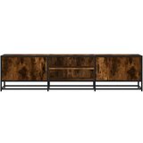 vidaXL TV ormarić dimljeni hrast 160x35x41cm konstruirano drvo i metal | shoptok.hr