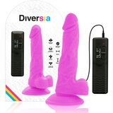 DIVERSIA vibracijski penis flexible purple (18 cm) Cene