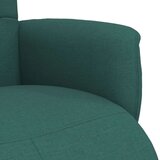  Fotelj z oporo za noge temno zeleno blago | Shoptok.si