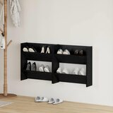 vidaXL Ormarići za cipele na zidu 2 pcs Crni hrast 60 x 18 x 60 cm | shoptok.hr