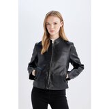 Defacto Regular Fit Zippered Faux Leather Jacket | Shoptok.si