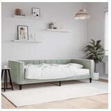 vidaXL Dnevna postelja z vzmetnico svetlo siva 90x190 cm žam Cene
