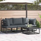  Sjedeća garnitura za vrt 4 pcs Crna Metal | shoptok.hr