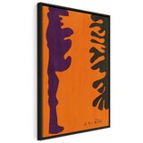  Slika - Henri Matisse – Black and Violet Arabesques on Orange 60x90 U crnom drvenom okviru | shoptok.hr