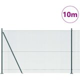 vidaXL Varjena žičnata ograja s 7 stebri s prazno glavo Zelena 1,4 x 10 m Jeklena | Shoptok.si