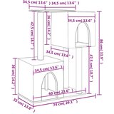  Penjalica za mačke sa stupovima za grebanje krem 86 cm | shoptok.hr