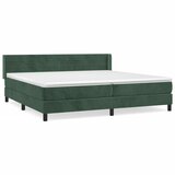 The Living Store Box spring postelja z vzmetnico temno zelena 200x200 cm žamet - Box Spring Postelja, (21491617) | Shoptok.si