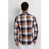 Dewberry G662 MEN'S SHIRT-LACİVERT- COFFEE