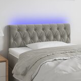 vidaXL LED posteljno vzglavje svetlo sivo 100x7x78/88 cm žamet | Shoptok.si