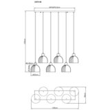 Globo VISEČA SVETILKA Swanson 105/36 cm E27 | Shoptok.si