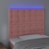  LED uzglavlje ružičasto 80x5x118/128 cm baršunasto | shoptok.hr