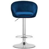  ISTOČNA stolica - tamnoplavi baršun / kromirana baza x 2 | shoptok.hr