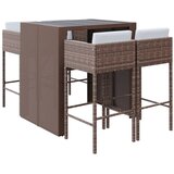 The Living Store Vrtna barska garnitura 5-delna z blazinami rjav poli ratan - Vrtna Barska Garnitura, (21460553) | Shoptok.si