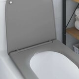 vidaXL Sivo Plastika Standardno Izdržljivo Standardno WC sjedalo | shoptok.hr