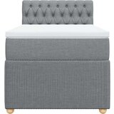  Krevet s oprugama i madracem svjetlosivi 100x200 cm od tkanine | shoptok.hr