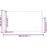 vidaXL Zložljiva stranska tenda za teraso 180x300 cm siva | Shoptok.si