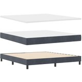 Box Spring Krevet s Madracem Tamno Sivi Super King Baršun | shoptok.hr