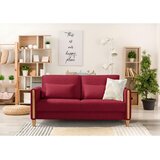 Niels Andersson ZOFA S POSTELJNO FUNKCIJO, rdeča, barve bukve les, tekstil | Shoptok.si