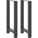  Noge za barski stol antracit boje 2 kom 50 x (90-91) cm čelik | shoptok.hr