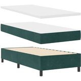  LED Box Spring Krevet Tamnozelena 80 x 200 cm tkanina | shoptok.hr