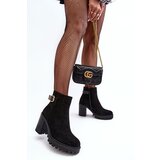 Boto Women's Suede Ankle Boots With Ornament Black Menoria | ePonuda.com