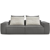 Bobochic Paris Siva sedežna garnitura iz umetnega usnja 260 cm Boheme – | Shoptok.si