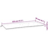  Jastuk za vrtnu klupu prošarano zeleni 120x50x7 cm od tkanine | shoptok.hr