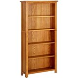 vidaXL Knjižna omara 5-nadstropna 70x22x140 cm trdna hrastovina Cene