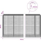  Gabion s žicom debljine 3,5 mm i mrežom 5x5 cm 750x100x200 cm Slike