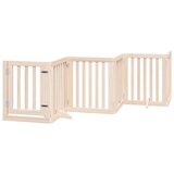 vidaXL Vrata za pse s vratašcima 6 panela sklopiva 300 cm drvo topole | shoptok.hr