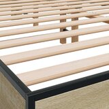  Okvir za krevet boja hrasta 150x200cm konstruirano drvo i metal | shoptok.hr
