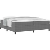 vidaXL Postelja v škatli z vzmetnico svetlo siva 200x200 cm žametna tkanina, (22083008) Cene