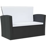  Vrtna sedežna garnitura 8-delna z blazinami poli ratan črna, (20675004) | Shoptok.si