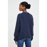 Answear Lab Pulover z volno mornarsko modra barva | Shoptok.si