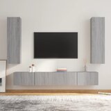  4-dijelni set TV ormarića sivog sonome konstruirano drvo | shoptok.hr