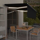Tenda na ručno uvlačenje s roletom LED 4,5 x 3 m antracit Cijene