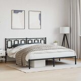  Metalni okvir za krevet s uzglavljem crni 183x213 cm | shoptok.hr