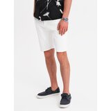 Ombre Men's denim shorts with a classic cut - white | Shoptok.si